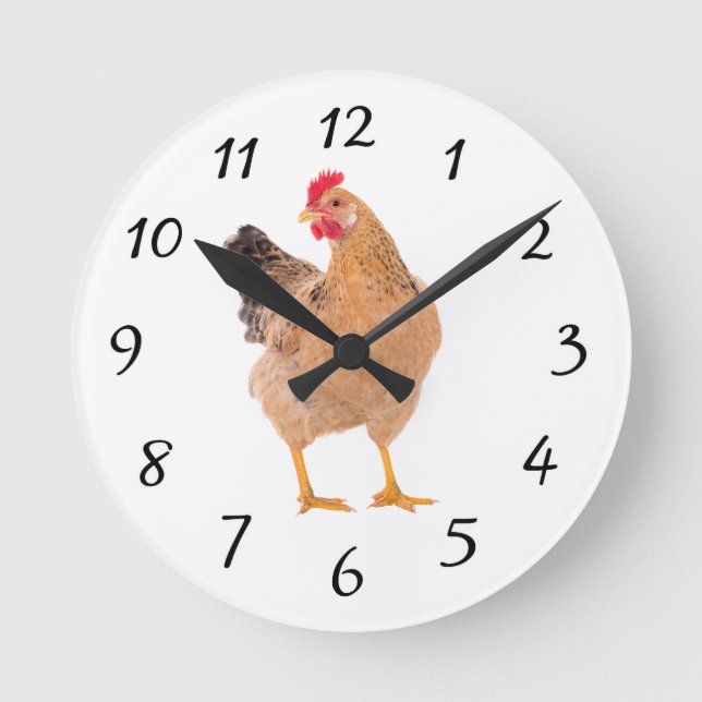 HORLOGE DU MUR DE ROOSTER EN POULET (Recto)