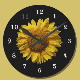 Horloge du mur de tournesol de fleurs - Mammoth To