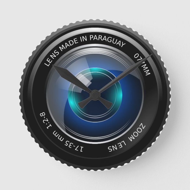 Horloge du mur rond de l'image de la caméra (Recto)