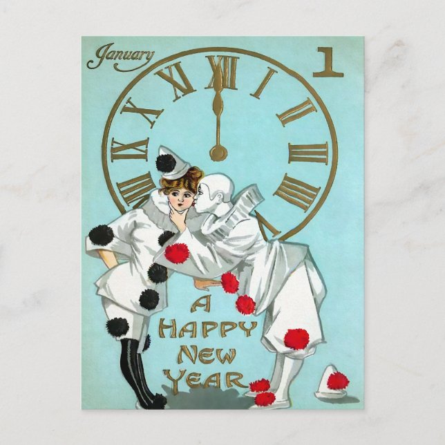 Horloge du Nouvel An victorien (1 sur 4) Carte pos (Devant)