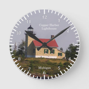 Horloge du phare du port de cuivre
