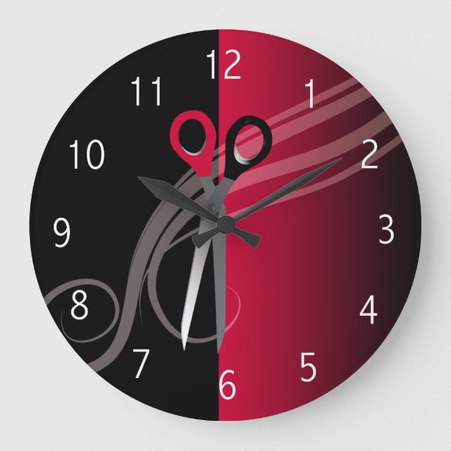horloge du salon de coiffure rouge (Recto)