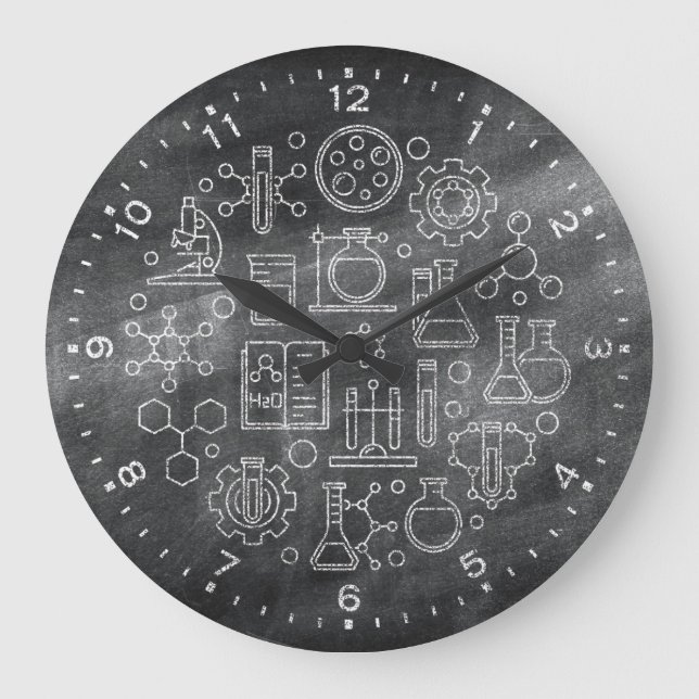 Horloge du tableau de bord de chimie (Recto)