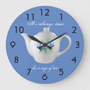 Horloge du thé (bleu)