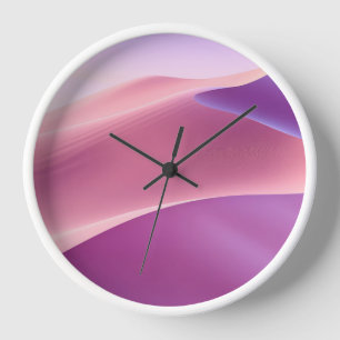 Horloge Dunes de sable en rose et lavande