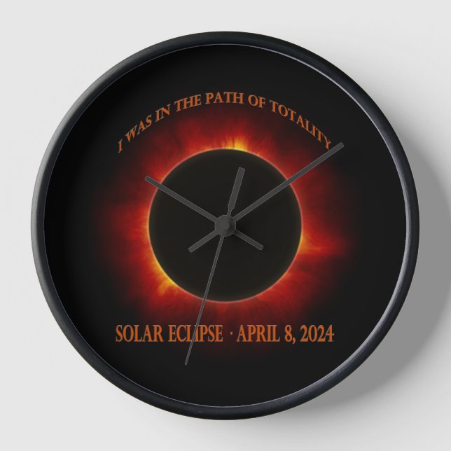 Horloge Éclipse solaire totale (Recto)