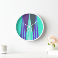 Edgy Blue Purple Cyan Chevron Art Imprimer