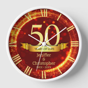 Horloge Édition Anniversaire de Mariage Année Paillettes O