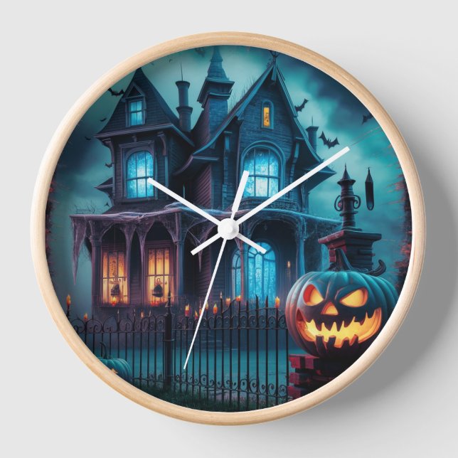 Horloge éffrayante Citrouille Halloween (Recto)