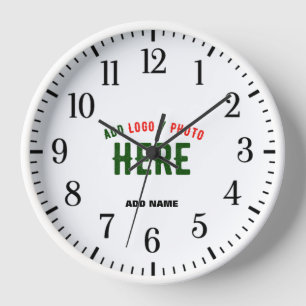 HORLOGE ÉLÉGANT BLANC PERSONNALISABLE MODERNE VERIFIED MAR