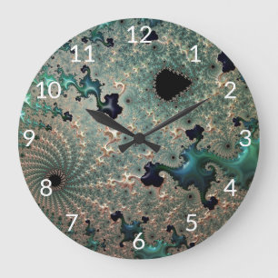 Horloge Emerald et Gold Mandelbrot