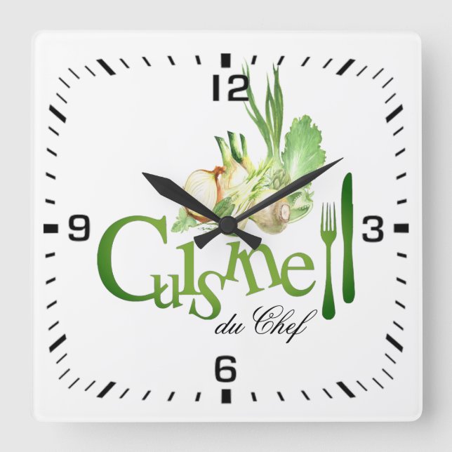 Horloge en Acrylique. Square Wall Clock (Front)