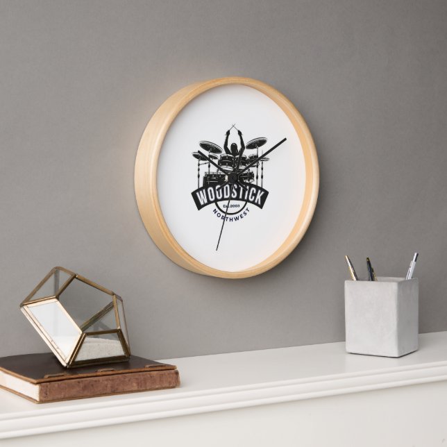 horloge en bois (Bureau)