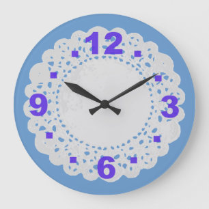 Horloge en Papier Dentelle Blanche
