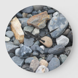 Horloge en pierre de roche naturelle
