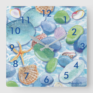 Horloge en verre de mer