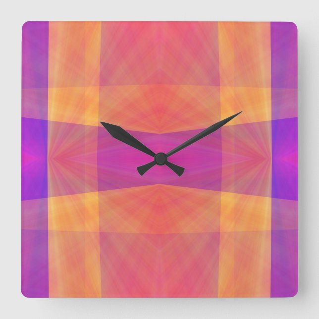 Horloge en vitrail de couleur tropicale (Recto)