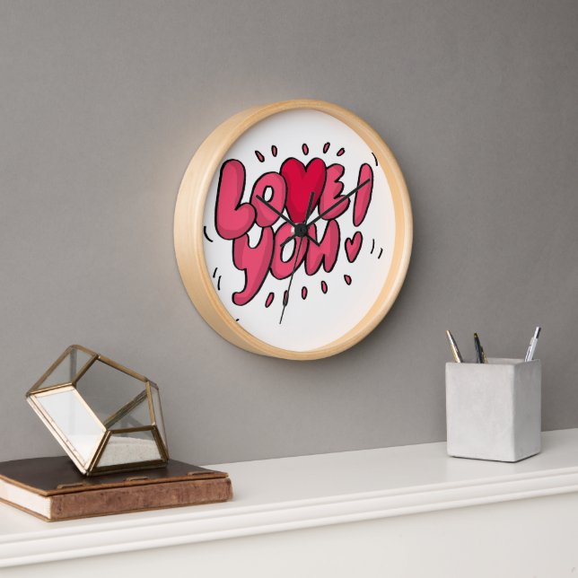 Horloge "Enchantement d'amour éternel - Cristal romantique (Bureau)