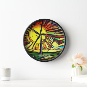 Horloge Énergie solaire et éolienne