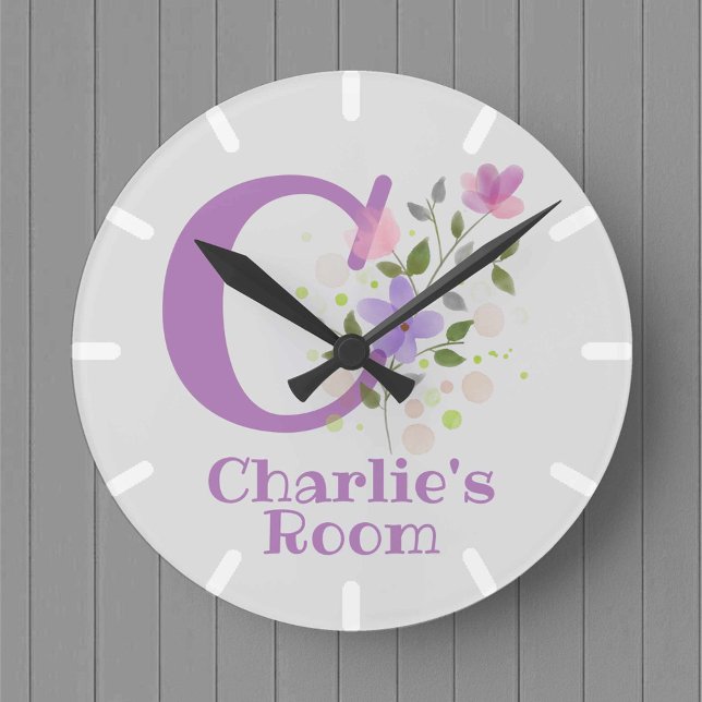 Horloge Enfants avec nom et initiale (Créateur téléchargé)