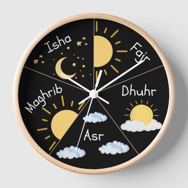 Horloge Enfants modernes Prophétie musulmane Esthétique (Recto)