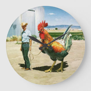 Horloge énorme de coq