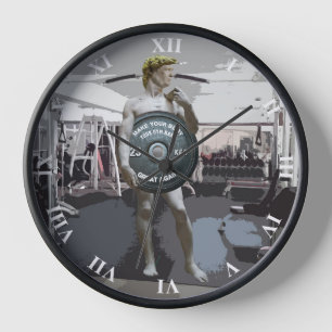Horloge Entraînement De Gym Drôle David Corps Plein Comme 