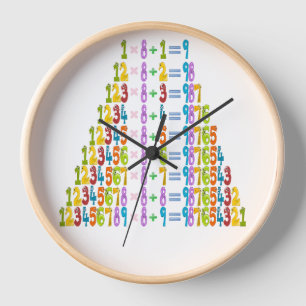 Horloge Équations mathématiques amusantes glacières