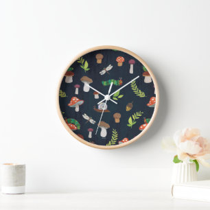 Horloge Eric Carle   Motif Bugs et Champignons