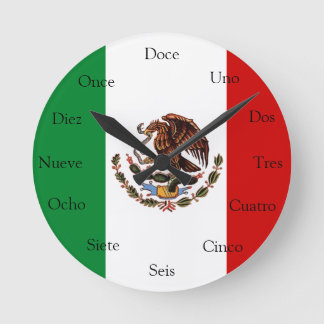 Horloge espagnole avec drapeau mexicain