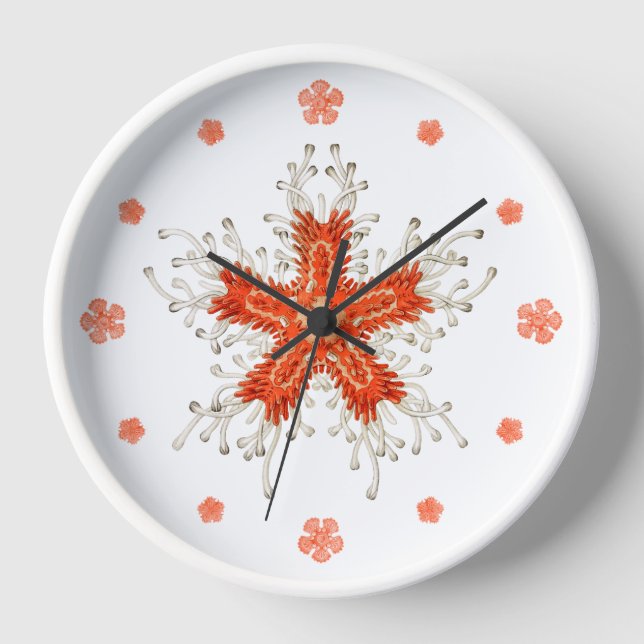 Horloge Estarfish vintage style rouge (Recto)
