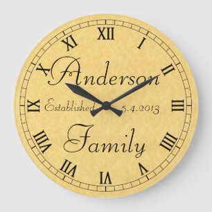 Horloge établie par famille