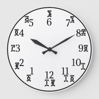 Horloge éthiopienne - Numéros Amharique et Anglais
