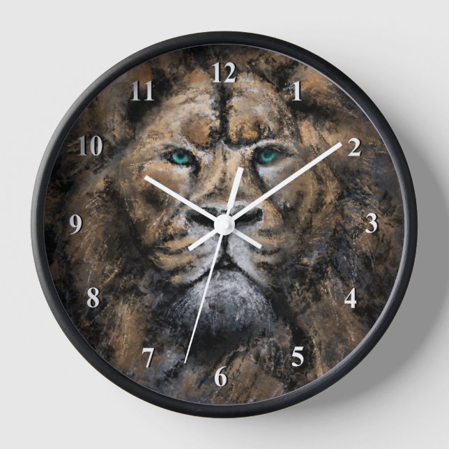 Horloge Étiquette Lion Lion Fort Vert (Recto)