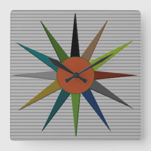 Horloge Étoile moderne du milieu du siècle