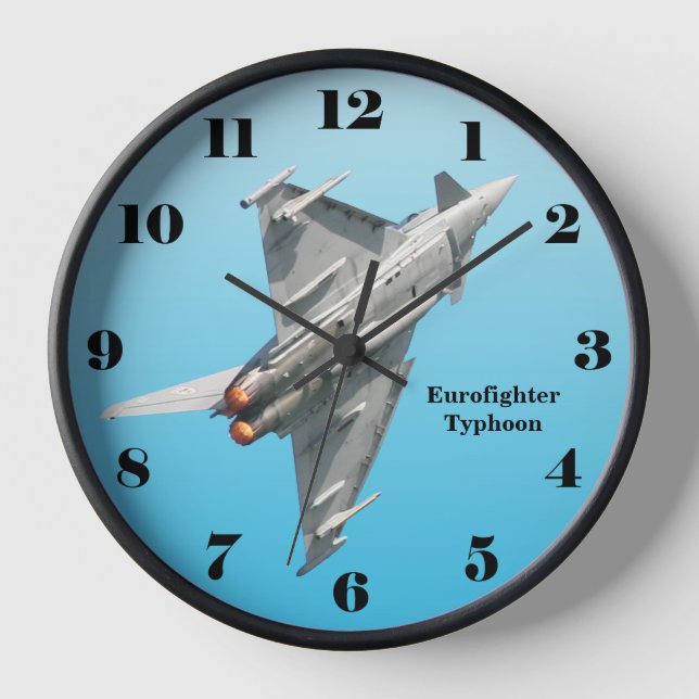 Horloge Eurofighter Typhoon on blue all numbers (Recto)