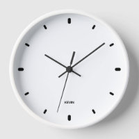 Face de l'horloge couleur blanche avec heures et n