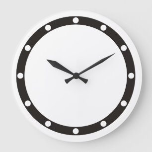 Horloge Face Points de bague noir pour votre conce