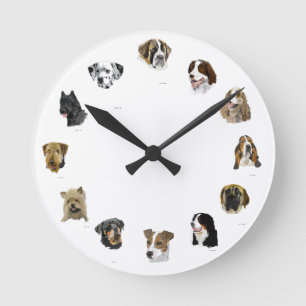 Horloge faciale de chien