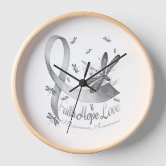 Horloge Faith Hope Love Melanoma Awareness Dragonfly