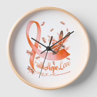 Horloge Faith Hope Love MS Awareness Dragonfly