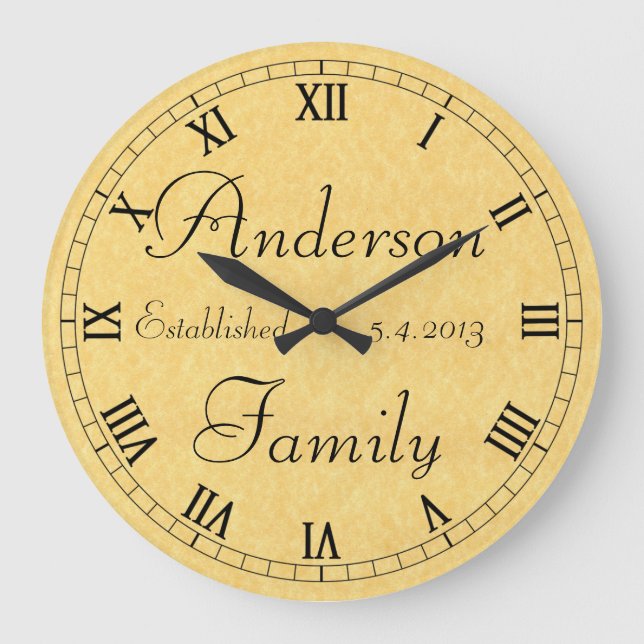 Horloge familiale établie (Recto)