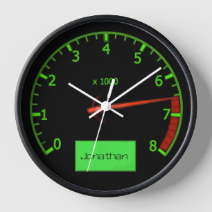 Horloge Fan de voiture de tête d'engrenage de nom personna