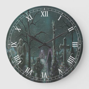 Horloge fantôme des chiffres romains ronds du cime