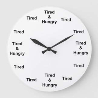 Horloge fatiguée et affamée