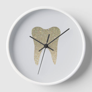 Horloge Faux Parties scintillant Bois dentaire encadré Gra