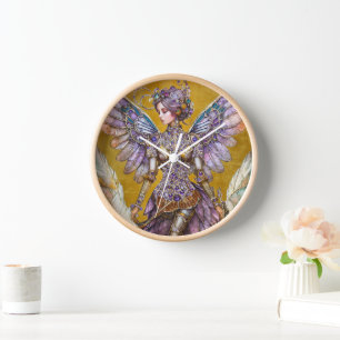 Horloge Fée en sucre précieuse parée de joyaux