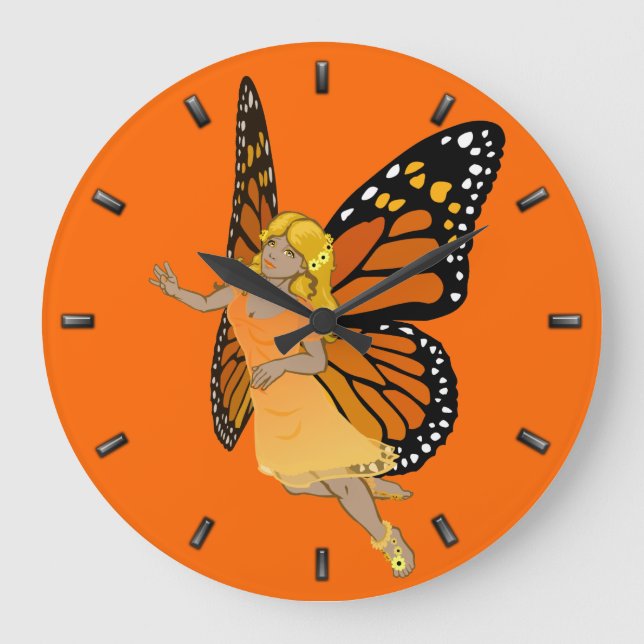 Horloge fée Féeries papillon Horloge murale Art fé (Recto)