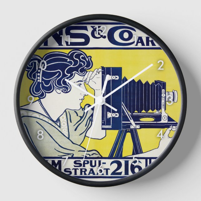 Horloge Femme photographe, Photographe, Van Caspel (Recto)