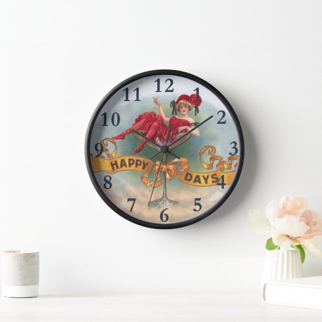 Horloge Femme victorienne Champagne Rouge Happy (Maison)